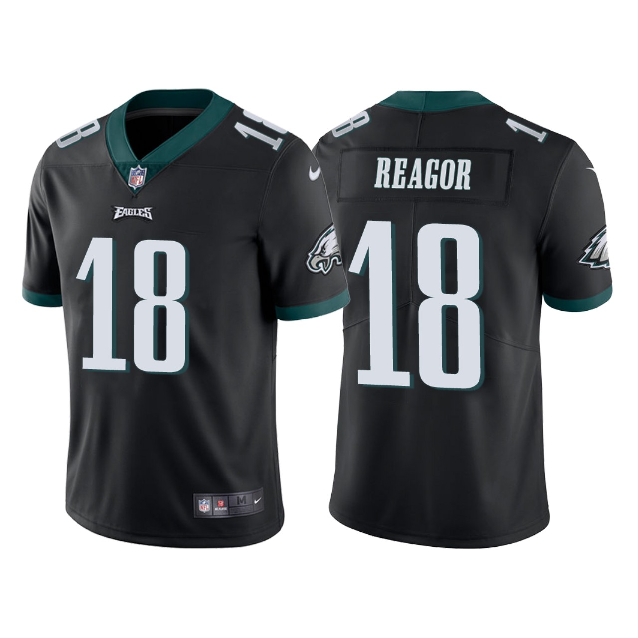 Men Philadelphia Eagles 18 Jalen Reagor Black 2020 NFL Draft Vapor Limited NFL Jersey